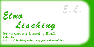 elmo lisching business card